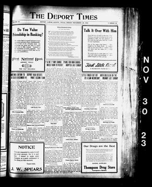 The Deport Times (Deport, Tex.), Vol. 15, No. 43, Ed. 1 Friday, November 30, 1923