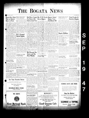 The Bogata News (Bogata, Tex.), Vol. 36, No. 46, Ed. 1 Friday, September 19, 1947