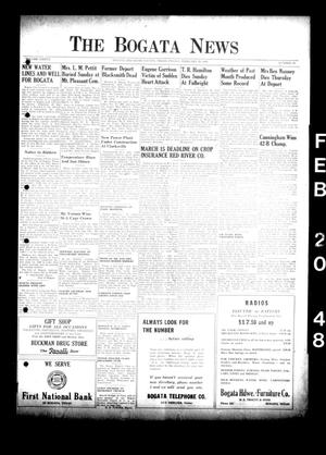 The Bogata News (Bogata, Tex.), Vol. 37, No. 16, Ed. 1 Friday, February 20, 1948