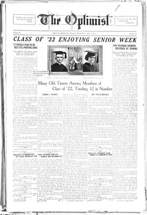 The Optimist (Abilene, Tex.), Vol. 9, No. 30, Ed. 1, Thursday, May 4, 1922