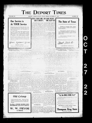 The Deport Times (Deport, Tex.), Vol. 14, No. 38, Ed. 1 Friday, October 27, 1922