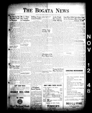 Primary view of object titled 'The Bogata News (Bogata, Tex.), Vol. 38, No. 3, Ed. 1 Friday, November 12, 1948'.