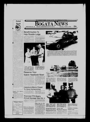 Primary view of object titled 'Bogata News (Bogata, Tex.), Vol. 84, No. 26, Ed. 1 Thursday, October 6, 1994'.