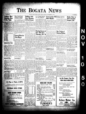 The Bogata News (Bogata, Tex.), Vol. 39, No. 3, Ed. 1 Friday, November 10, 1950