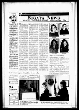 Primary view of object titled 'Bogata News (Bogata, Tex.), Vol. 90, No. 22, Ed. 1 Thursday, October 12, 2000'.