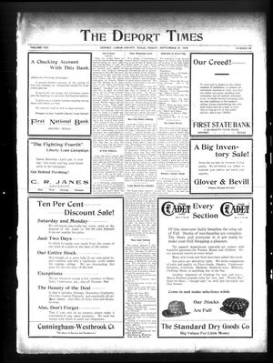 The Deport Times (Deport, Tex.), Vol. 10, No. 39, Ed. 1 Friday, September 27, 1918