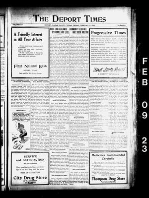The Deport Times (Deport, Tex.), Vol. 15, No. 1, Ed. 1 Friday, February 9, 1923