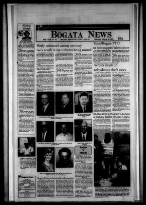 Primary view of object titled 'Bogata News (Bogata, Tex.), Vol. 89, No. 44, Ed. 1 Thursday, March 16, 2000'.