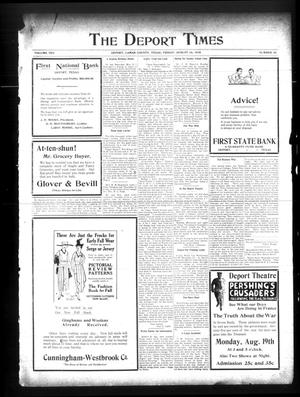 The Deport Times (Deport, Tex.), Vol. 10, No. 33, Ed. 1 Friday, August 16, 1918