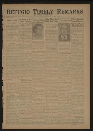 Refugio Timely Remarks and Refugio County News (Refugio, Tex.), Vol. 9, No. 13, Ed. 1 Friday, January 15, 1937