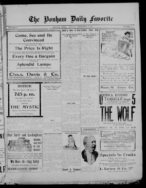 The Bonham Daily Favorite (Bonham, Tex.), Vol. 14, No. 33, Ed. 1 Monday, September 4, 1911