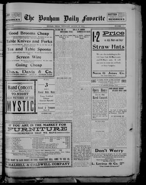 The Bonham Daily Favorite (Bonham, Tex.), Vol. 14, No. 12, Ed. 1 Thursday, August 10, 1911