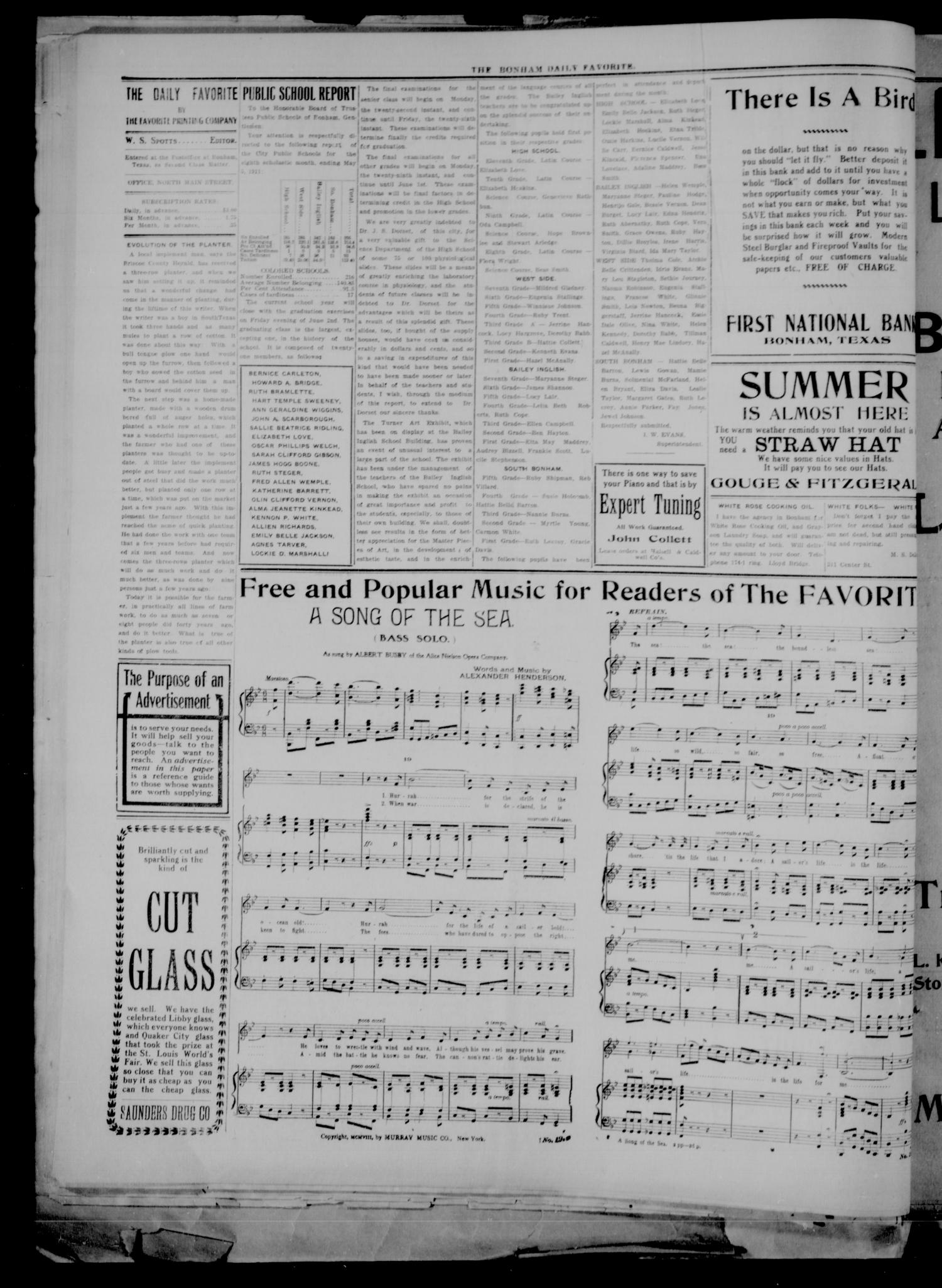 The Bonham Daily Favorite (Bonham, Tex.), Vol. 13, No. 251, Ed. 1 Tuesday, May 16, 1911
                                                
                                                    [Sequence #]: 2 of 4
                                                