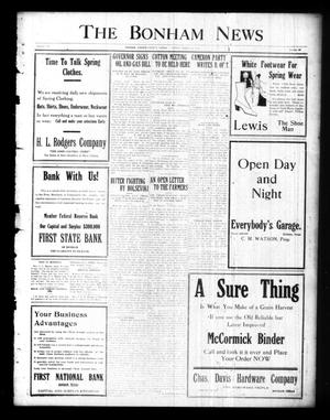 The Bonham News (Bonham, Tex.), Vol. 53, No. 98, Ed. 1 Friday, March 28, 1919