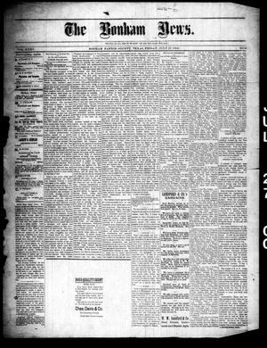 Primary view of object titled 'The Bonham News. (Bonham, Tex.), Vol. 35, No. 9, Ed. 1 Friday, July 27, 1900'.