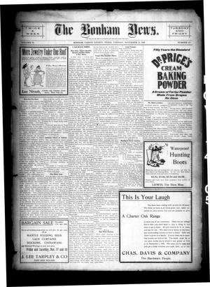 The Bonham News. (Bonham, Tex.), Vol. 40, No. 47, Ed. 1 Tuesday, November 14, 1905