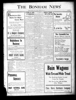 Primary view of object titled 'The Bonham News (Bonham, Tex.), Vol. 54, No. 27, Ed. 1 Tuesday, July 22, 1919'.