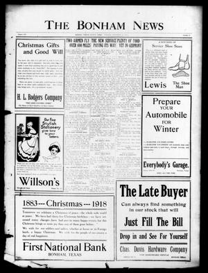 The Bonham News (Bonham, Tex.), Vol. 53, No. 71, Ed. 1 Tuesday, December 24, 1918