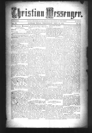 Christian Messenger. (Bonham, Tex.), Vol. 11, No. 30, Ed. 1 Wednesday, September 30, 1885