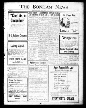 The Bonham News (Bonham, Tex.), Vol. 54, No. 20, Ed. 1 Friday, June 27, 1919
