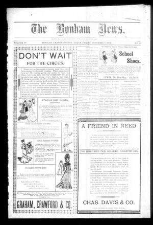 The Bonham News. (Bonham, Tex.), Vol. 37, No. 20, Ed. 1 Friday, October 17, 1902