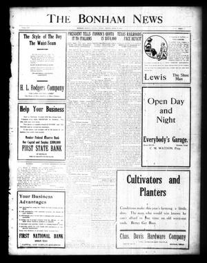 The Bonham News (Bonham, Tex.), Vol. 54, No. 2, Ed. 1 Friday, April 25, 1919