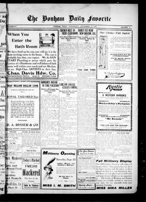 The Bonham Daily Favorite (Bonham, Tex.), Vol. 16, No. 35, Ed. 1 Wednesday, September 10, 1913
