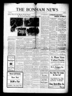 Primary view of object titled 'The Bonham News (Bonham, Tex.), Vol. 56, No. 44, Ed. 1 Tuesday, September 20, 1921'.