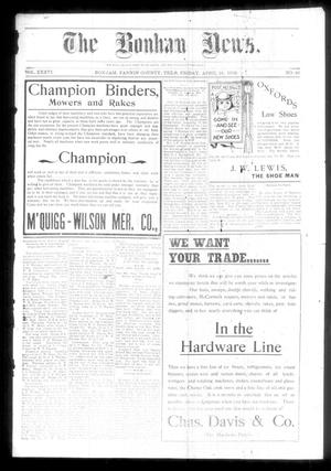 The Bonham News. (Bonham, Tex.), Vol. 36, No. 46, Ed. 1 Friday, April 18, 1902