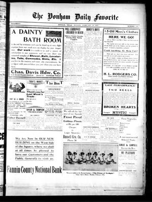 The Bonham Daily Favorite (Bonham, Tex.), Vol. 15, No. 166, Ed. 1 Monday, February 10, 1913
