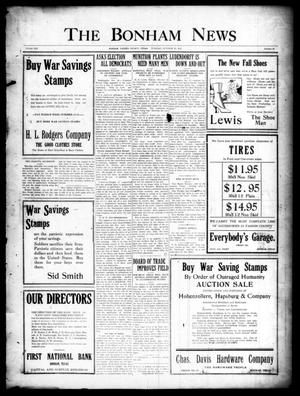 The Bonham News (Bonham, Tex.), Vol. 53, No. 55, Ed. 1 Tuesday, October 29, 1918