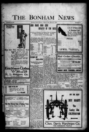 Primary view of object titled 'The Bonham News (Bonham, Tex.), Vol. 48, No. 97, Ed. 1 Friday, March 27, 1914'.