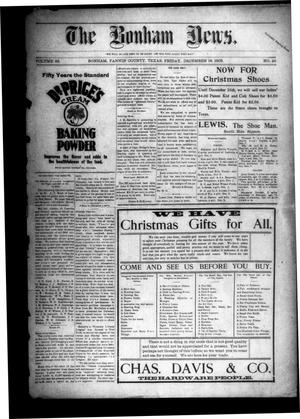 The Bonham News. (Bonham, Tex.), Vol. 38, No. 29, Ed. 1 Friday, December 18, 1903