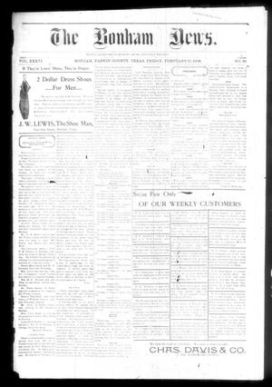 The Bonham News. (Bonham, Tex.), Vol. 36, No. 38, Ed. 1 Friday, February 21, 1902