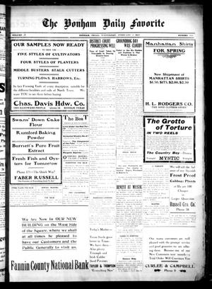 The Bonham Daily Favorite (Bonham, Tex.), Vol. 15, No. 162, Ed. 1 Wednesday, February 5, 1913