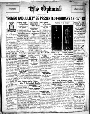 The Optimist (Abilene, Tex.), Vol. 15, No. 18, Ed. 1, Thursday, February 9, 1928