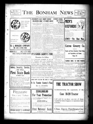 The Bonham News (Bonham, Tex.), Vol. 51, No. 26, Ed. 1 Friday, July 21, 1916