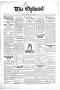 Newspaper: The Optimist (Abilene, Tex.), Vol. 15, No. 34, Ed. 1, Thursday, May 3…