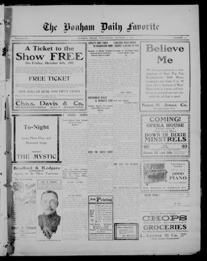 The Bonham Daily Favorite (Bonham, Tex.), Vol. 14, No. 59, Ed. 1 Wednesday, October 4, 1911