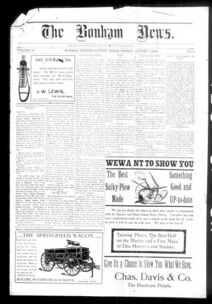 The Bonham News. (Bonham, Tex.), Vol. 37, No. 9, Ed. 1 Friday, August 1, 1902