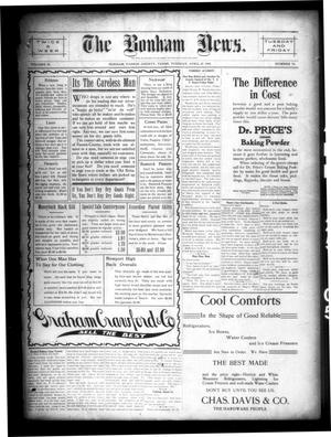 Primary view of object titled 'The Bonham News. (Bonham, Tex.), Vol. 39, No. 74, Ed. 1 Tuesday, April 25, 1905'.