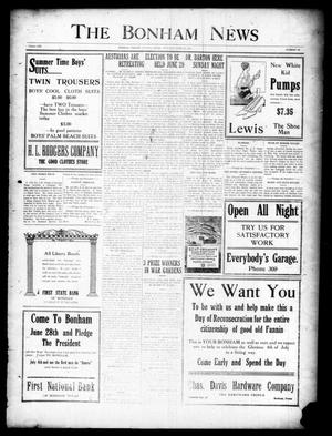 Primary view of object titled 'The Bonham News (Bonham, Tex.), Vol. 53, No. 20, Ed. 1 Tuesday, June 25, 1918'.