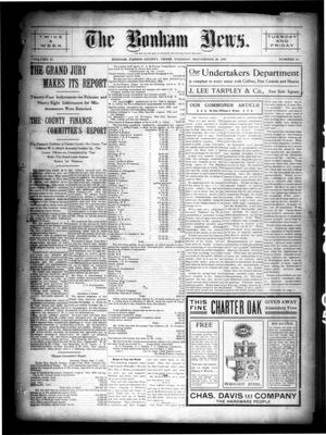 Primary view of object titled 'The Bonham News. (Bonham, Tex.), Vol. 40, No. 33, Ed. 1 Tuesday, September 26, 1905'.