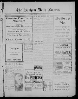 The Bonham Daily Favorite (Bonham, Tex.), Vol. 14, No. 58, Ed. 1 Tuesday, October 3, 1911