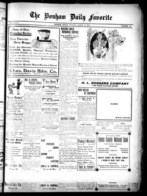 The Bonham Daily Favorite (Bonham, Tex.), Vol. 15, No. 196, Ed. 1 Monday, March 17, 1913