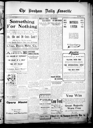 The Bonham Daily Favorite (Bonham, Tex.), Vol. 15, No. 311, Ed. 1 Tuesday, July 29, 1913