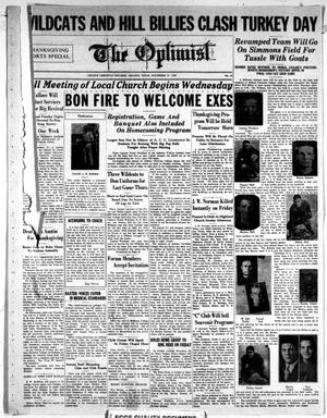 The Optimist (Abilene, Tex.), Vol. 18, No. 10, Ed. 1, Thursday, November 27, 1930