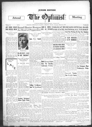 The Optimist (Abilene, Tex.), Vol. 26, No. 24, Ed. 1, Thursday, March 23, 1939