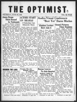 The Optimist (Abilene, Tex.), Vol. 26, No. 33, Ed. 1, Thursday, June 29, 1939