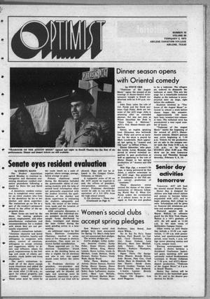 The Optimist (Abilene, Tex.), Vol. 60, No. 15, Ed. 1, Friday, February 2, 1973